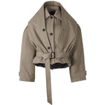 Trench con cappuccio rovesciato in twill di cotone 831516 TQP079966 BALENCIAGA 