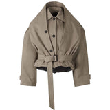 Trench con cappuccio rovesciato in twill di cotone 831516 TQP079966 BALENCIAGA 