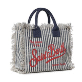 Borsa Colette in canvas a righe COL0001 09852L MC2 SAINT BARTH 