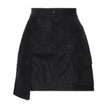 Minigonna Tonia cargo AUWTONIA BLACK ALBERTO AUDENINO 