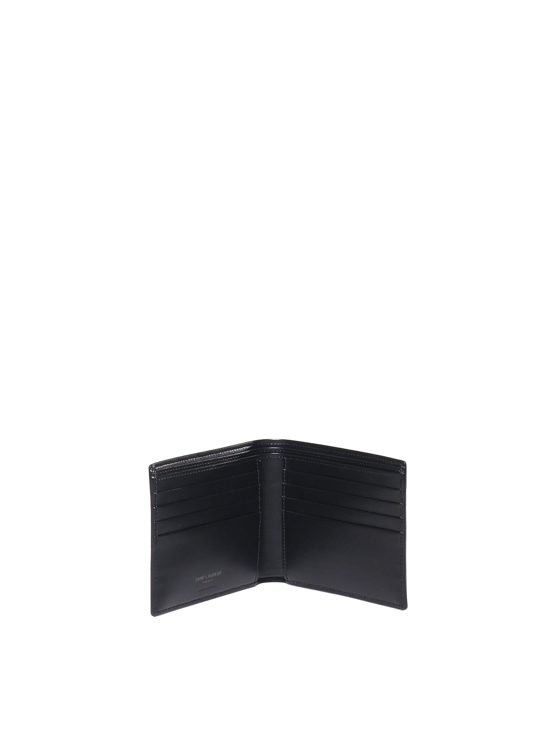 Portafogli Tiny Cassandre east/west in pelle 607727 1JB0U1000 SAINT LAURENT 