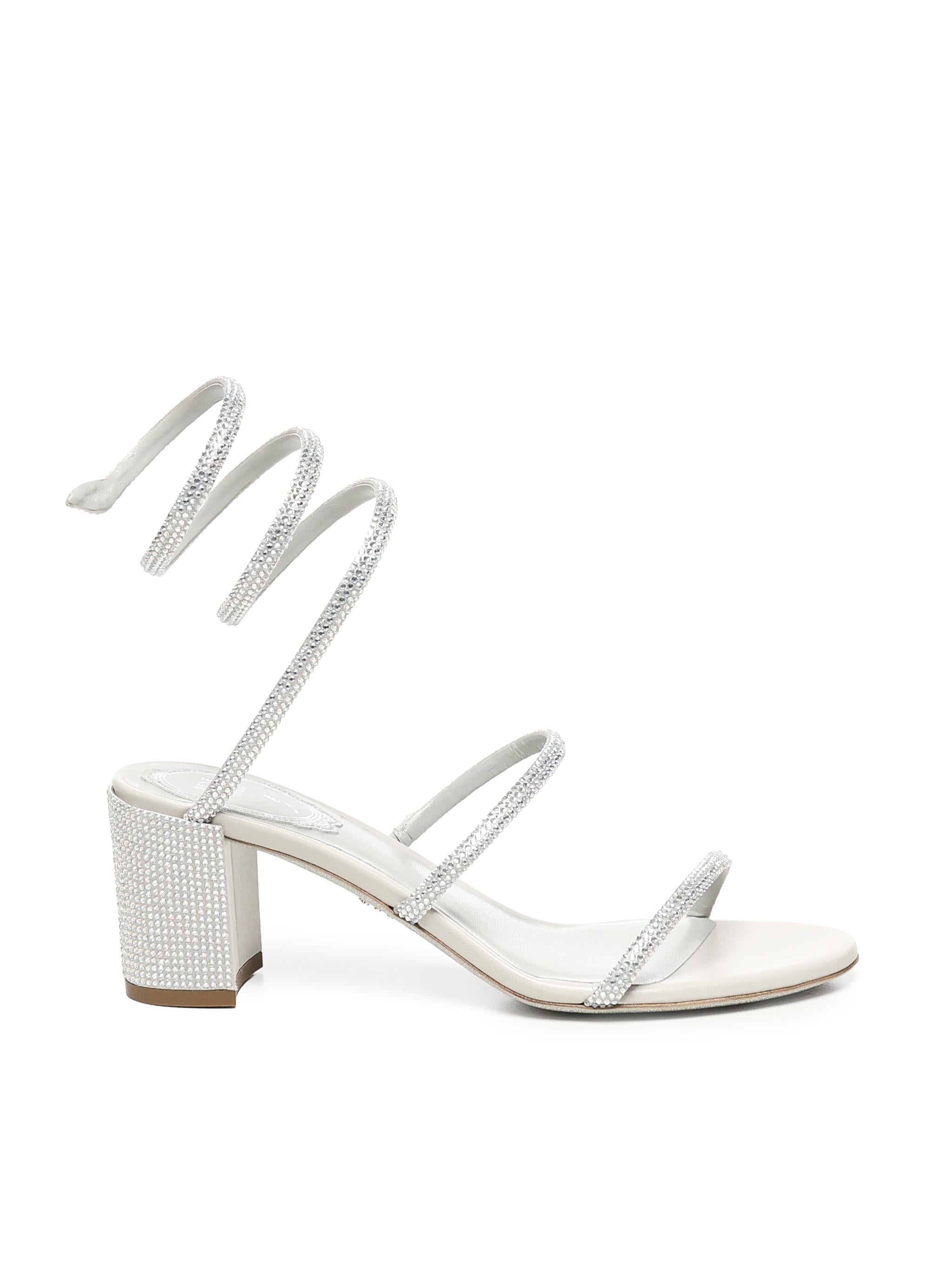 Sandali Cleo in raso con cristalli<BR/> C12037 060R001X623 RENÉ CAOVILLA 