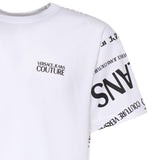 T-shirt in jersey di cotone con stampa 80GAH6R1 JS555L02 VERSACE JEANS COUTURE 