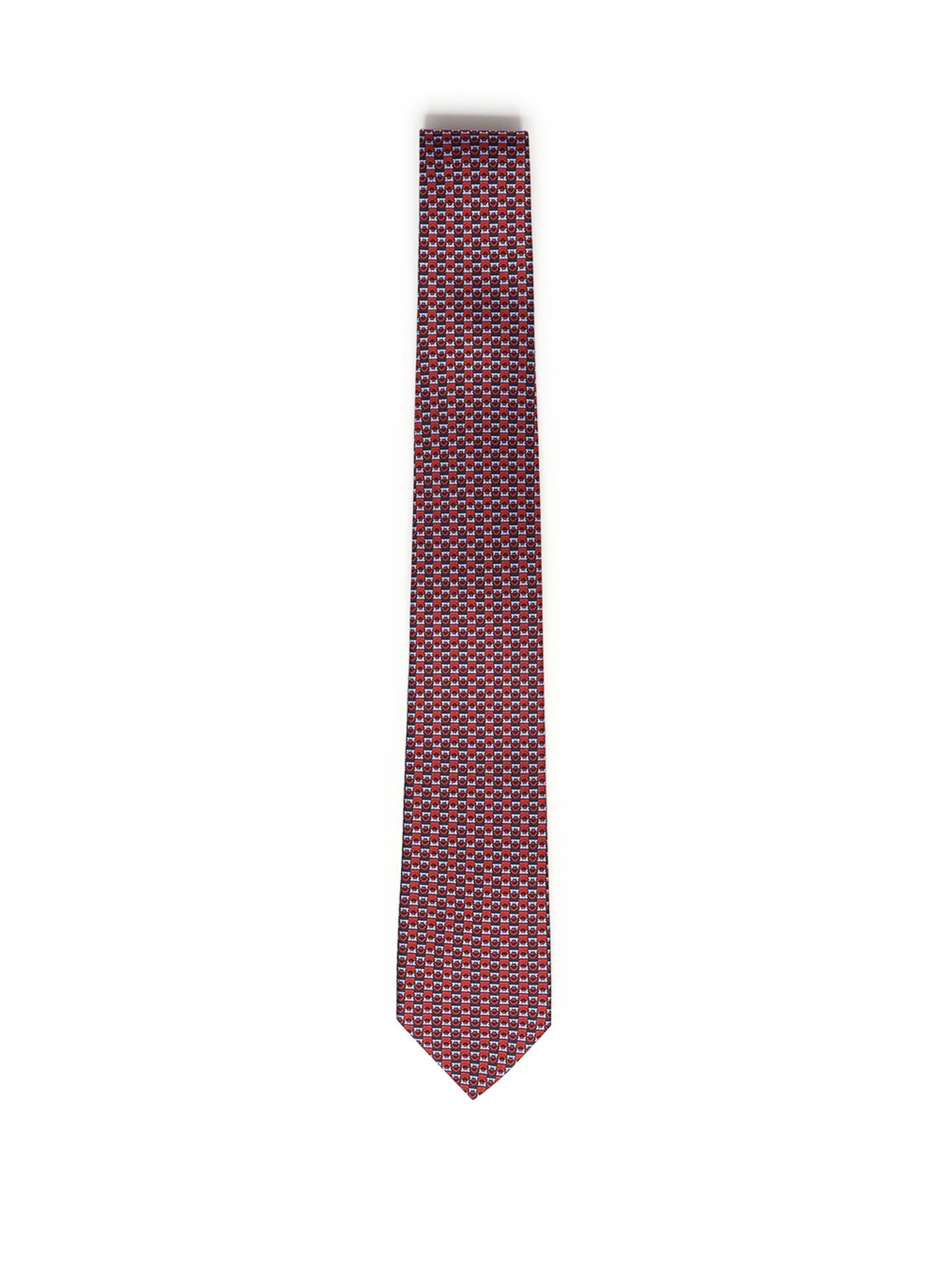 Cravatta in seta con stampa 351313 788903001 FERRAGAMO 