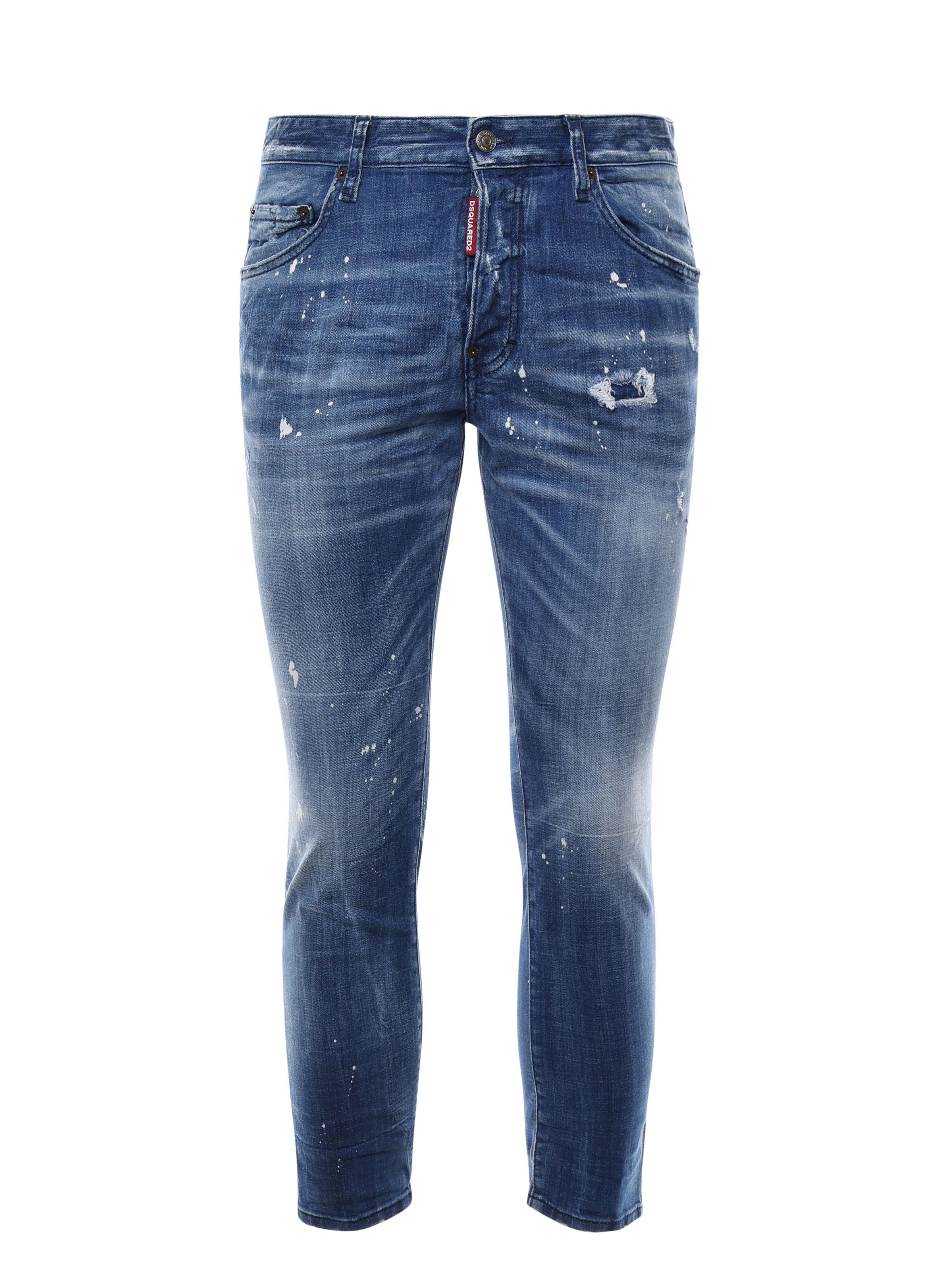 Jeans slim con effetto vissuto S74LB1642 S30342470 DSQUARED2 