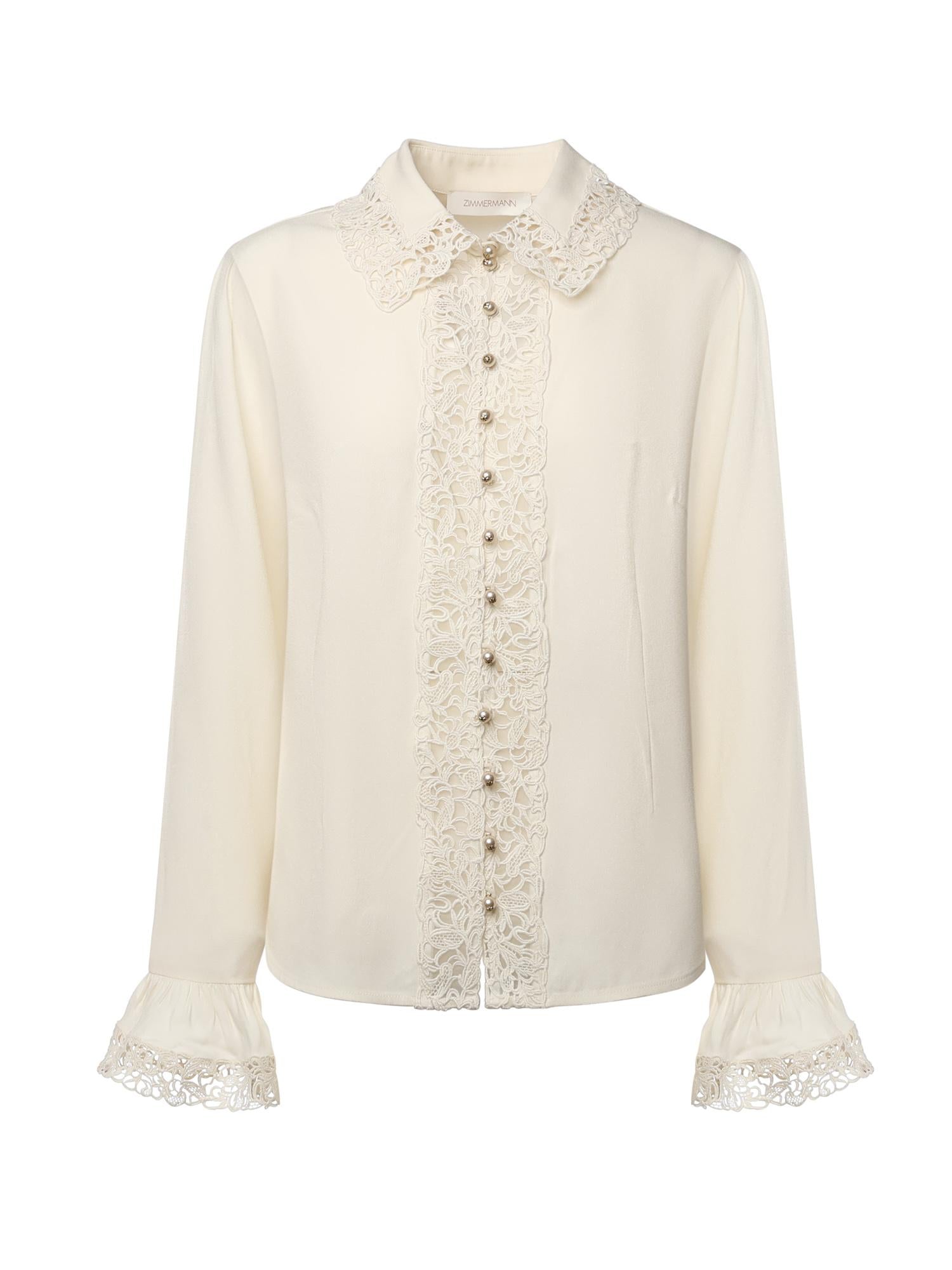 Camicia con finiture in pizzo 5398TF25R CRM ZIMMERMANN 