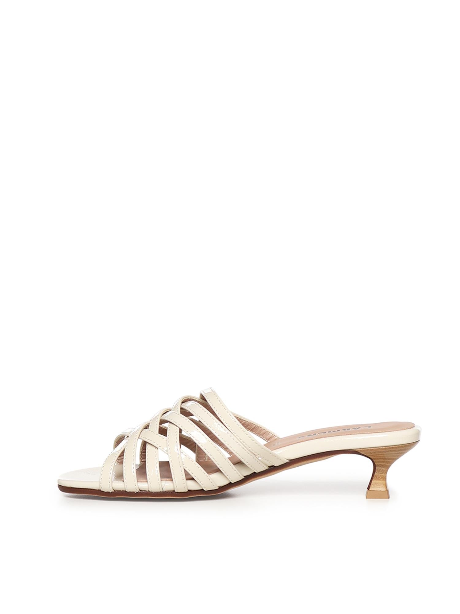 Mules Giuli Cage in pelle A57188 IVORY CARMENS 