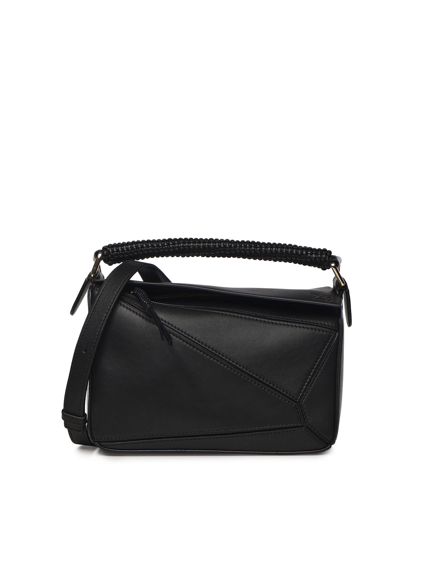 Borsa Puzzle piccola in pelle di vitello e nappa A510S21XDA 1100 LOEWE 