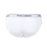 Set di due slip in cotone stretch con logo a contrasto M9C03J FUGIWW0800 DOLCE & GABBANA 
