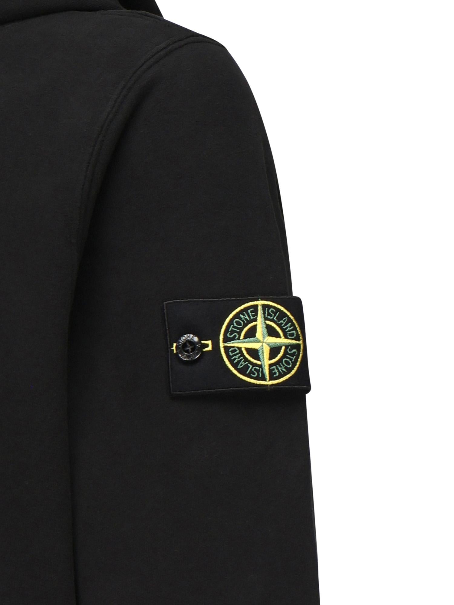Felpa con cappuccio e logo<BR/> K2S156100029 S0A20V0029 STONE ISLAND 