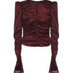 Top in chiffon arricciato 114981 2734 ROTATE 