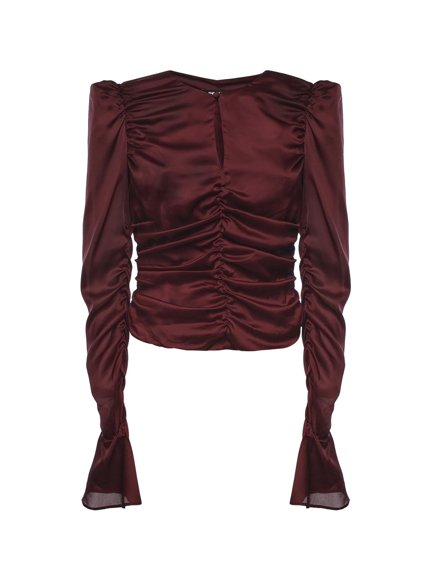 Top in chiffon arricciato 114981 2734 ROTATE 