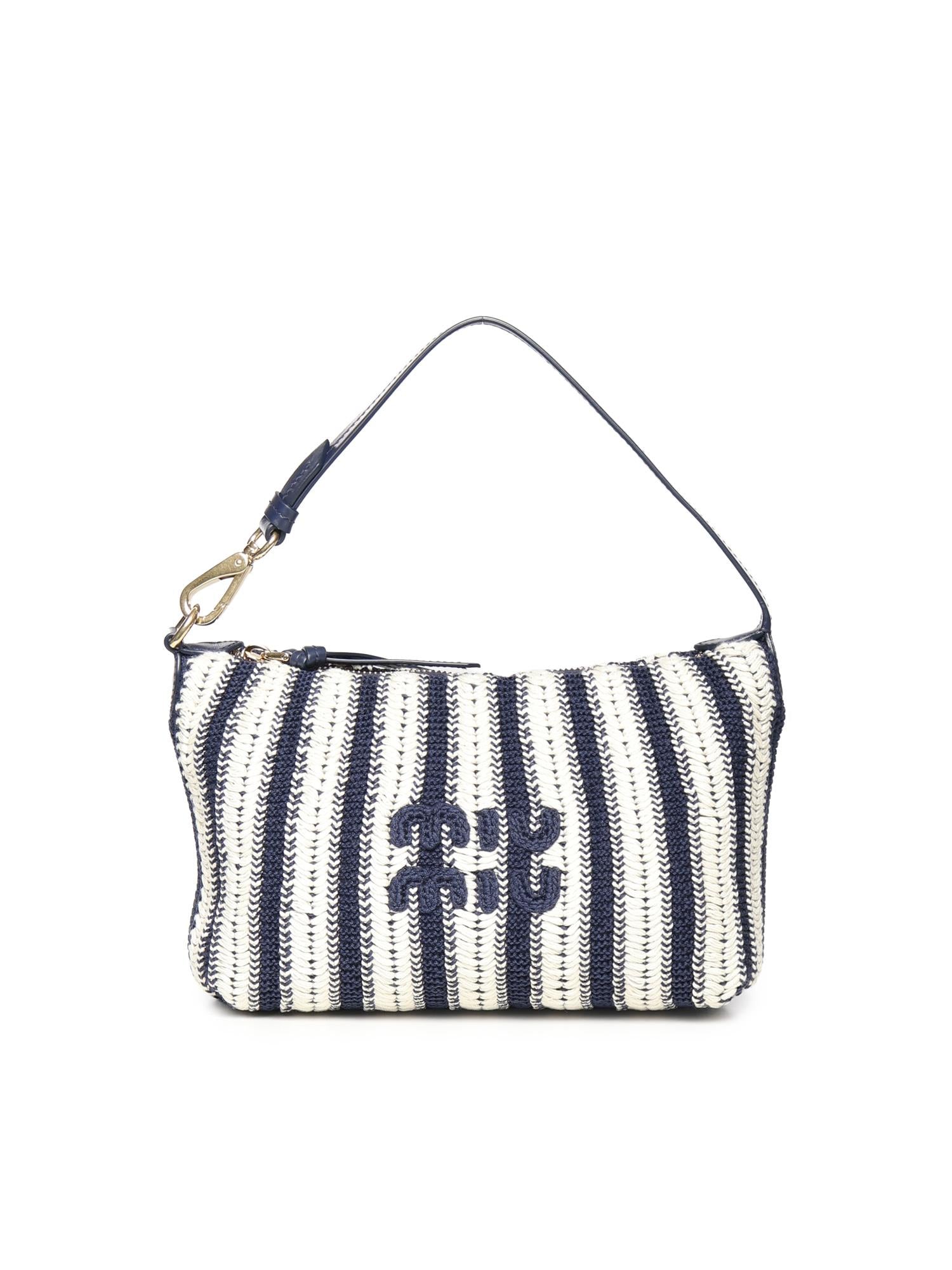 Pouch in crochet e pelle 5NE841 2IHDF017J MIU MIU 