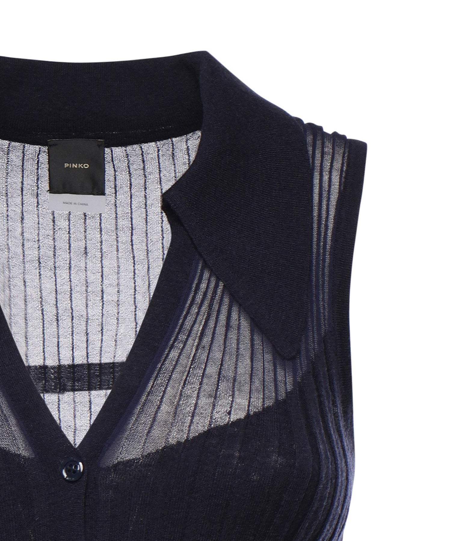 Canotta a polo in maglia a coste 106318 A34BG56 PINKO 