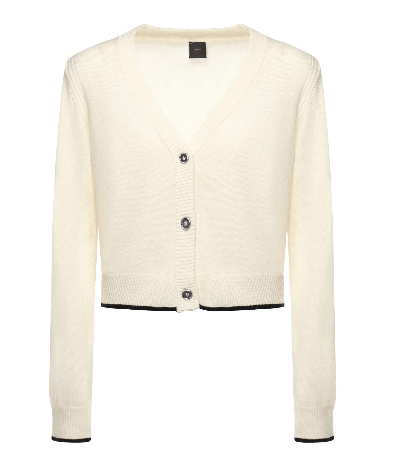 Cardigan con scollo a V<BR/> 105447 A2Q9Z13 PINKO 