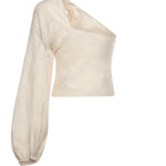 Top con maniche drappeggiate RS26207T C SELF-PORTRAIT 