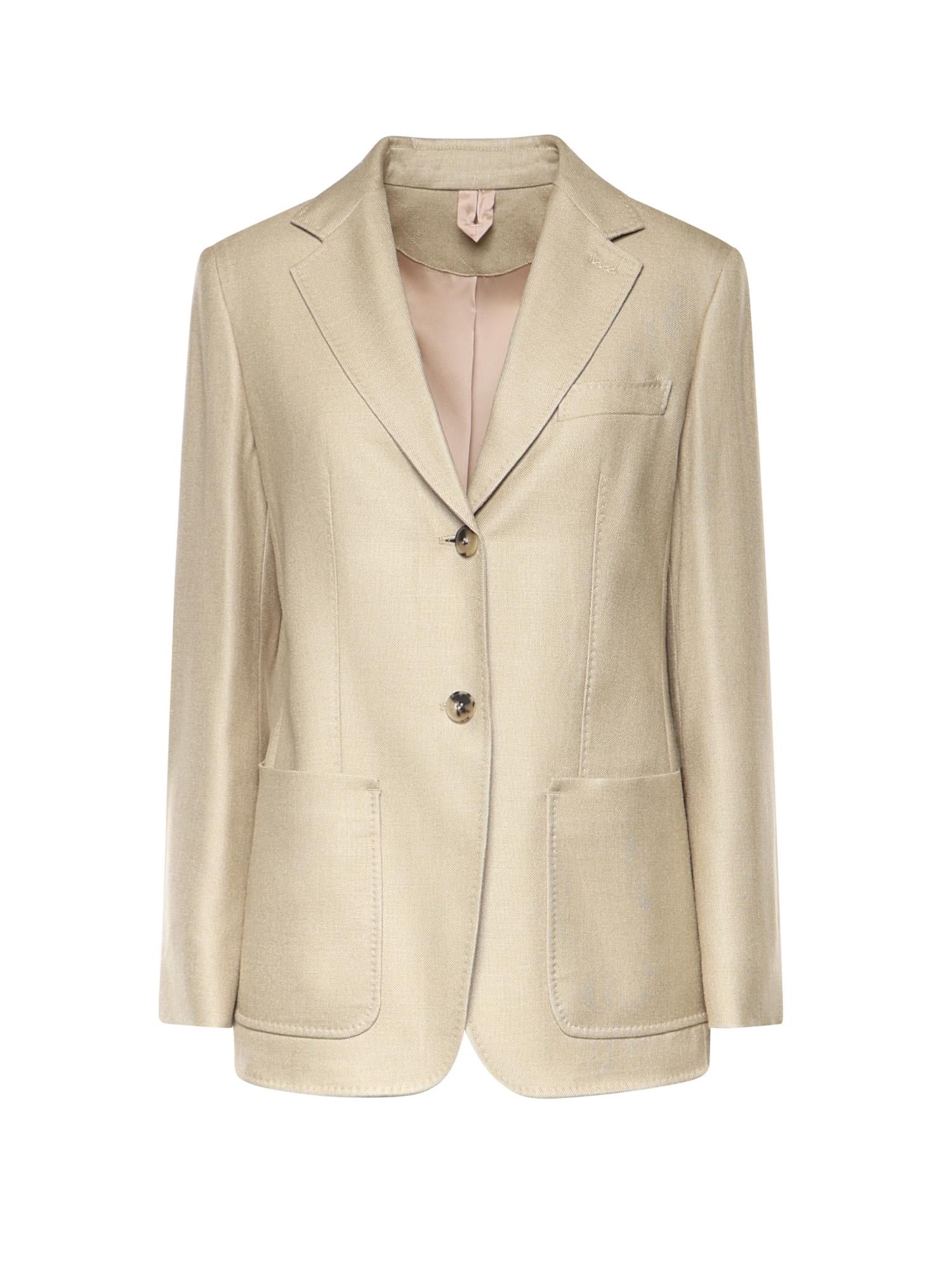 Blazer monopetto in canvas di lana e seta 2611041111600 002 MAX MARA 