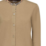 Cardigan in lana con finiture Check 8112164 B8626 BURBERRY 
