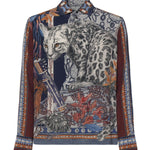 Camicia in seta con stampa piazzata leopardo MRIC0071 AKF11X0880 ETRO 