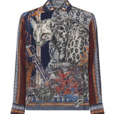 Camicia in seta con stampa piazzata leopardo MRIC0071 AKF11X0880 ETRO 