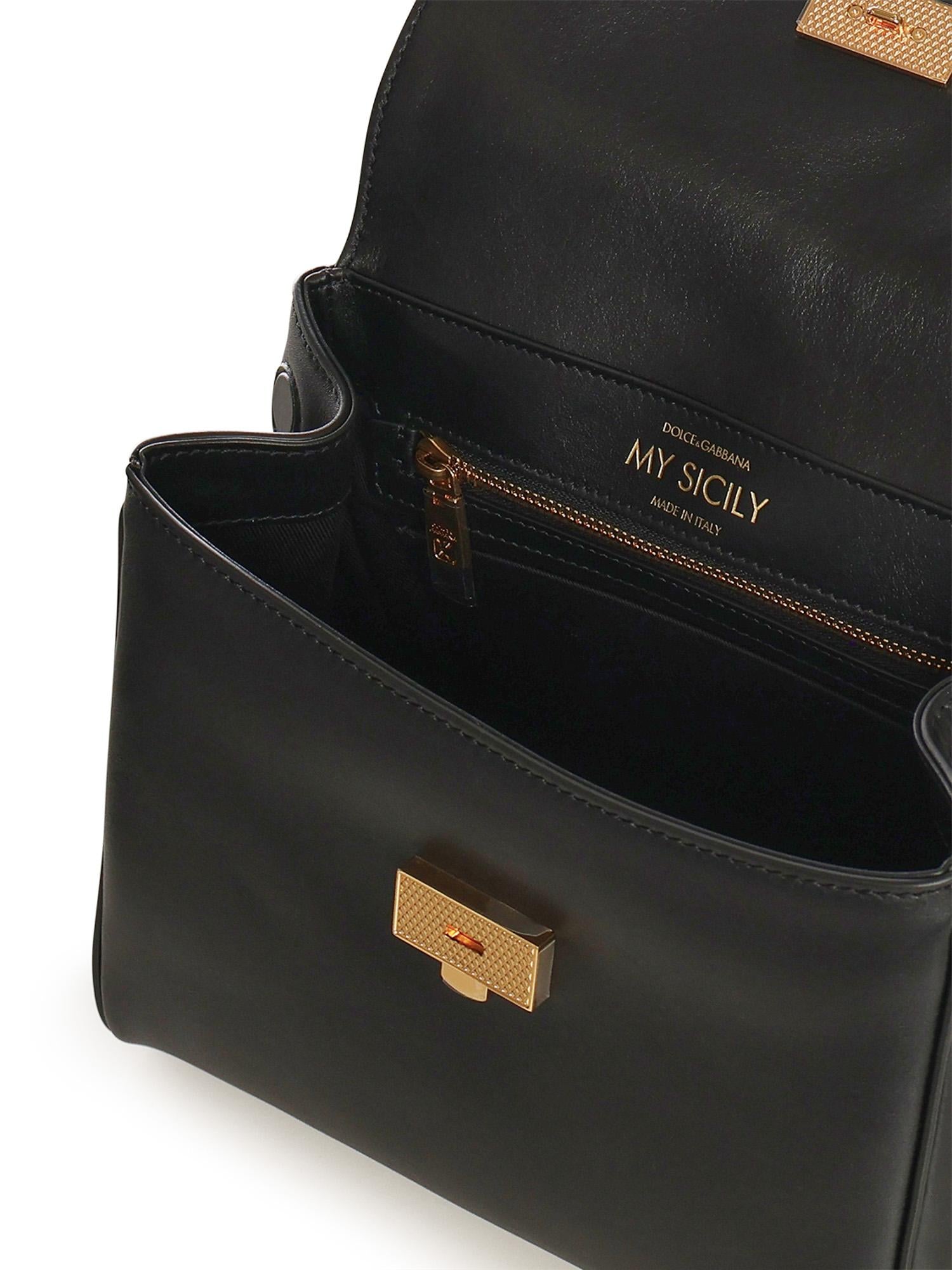 Borsa a mano My Sicily piccola in pelle di vitello plongé BB7781 B732180999 DOLCE & GABBANA 