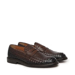 Mocassino in pelle intrecciata DU3266PHOEUY195 TM00 DOUCAL'S 