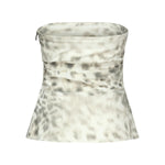 Top in denim con stampa 114504 2930 ROTATE 
