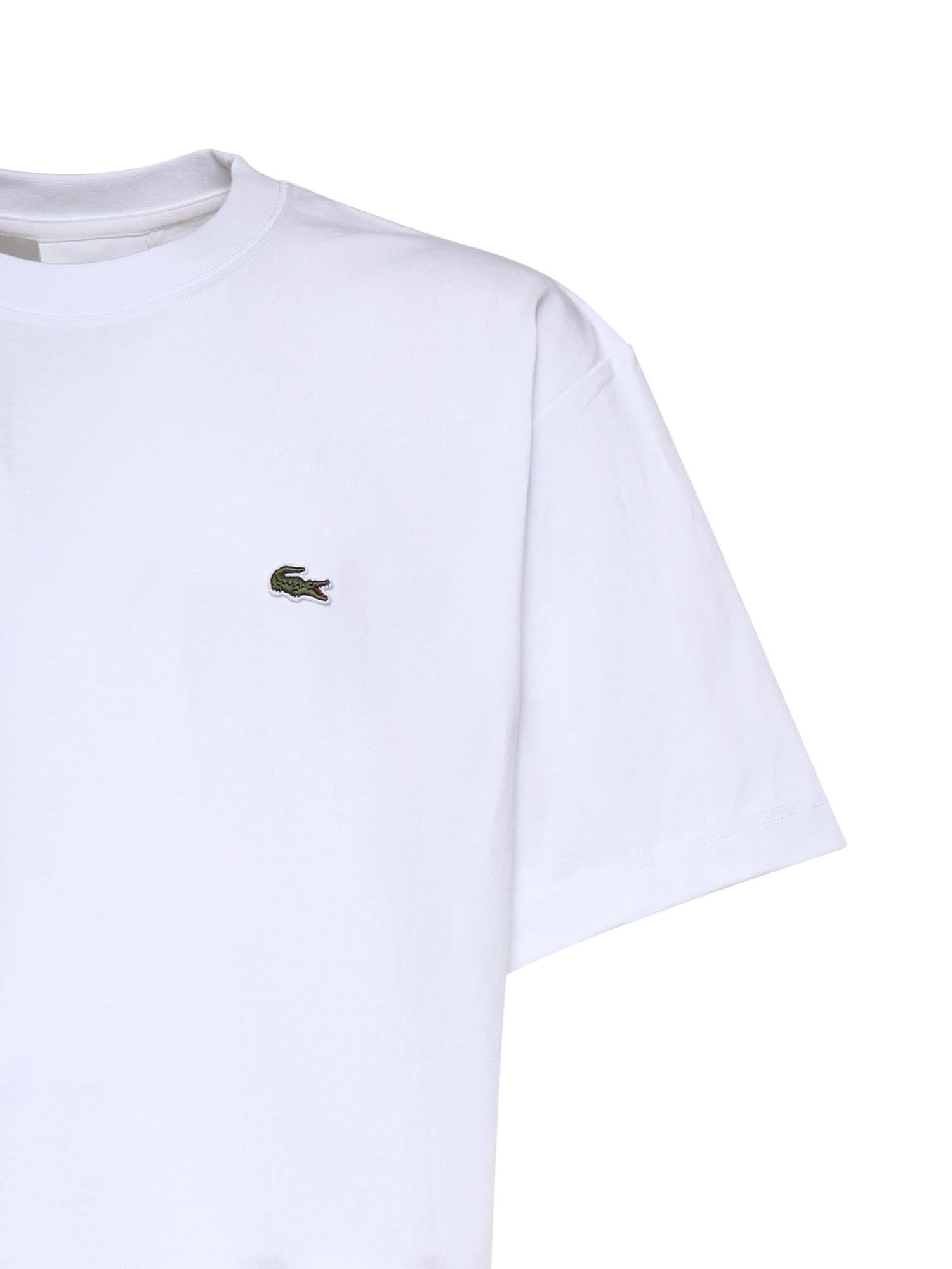 T-shirt in cotone con logo TH0876 001 LACOSTE 