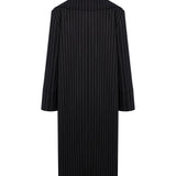 Cappotto doppiopetto in fresco di lana gessato DJ862 ES0080D999 DONDUP 