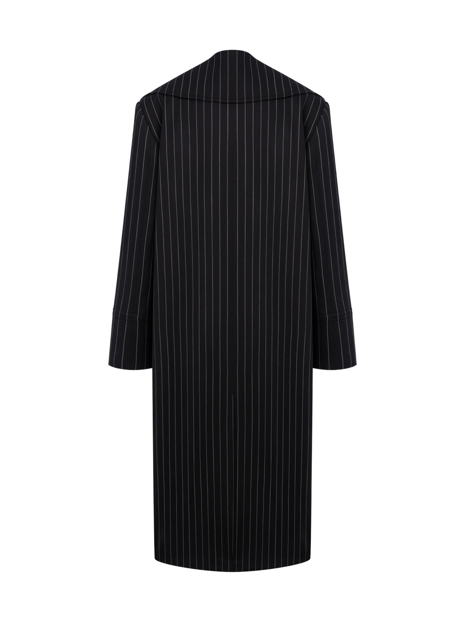 Cappotto doppiopetto in fresco di lana gessato DJ862 ES0080D999 DONDUP 