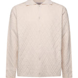 Polo a rombi in maglia KN007 BEI BONSAI 