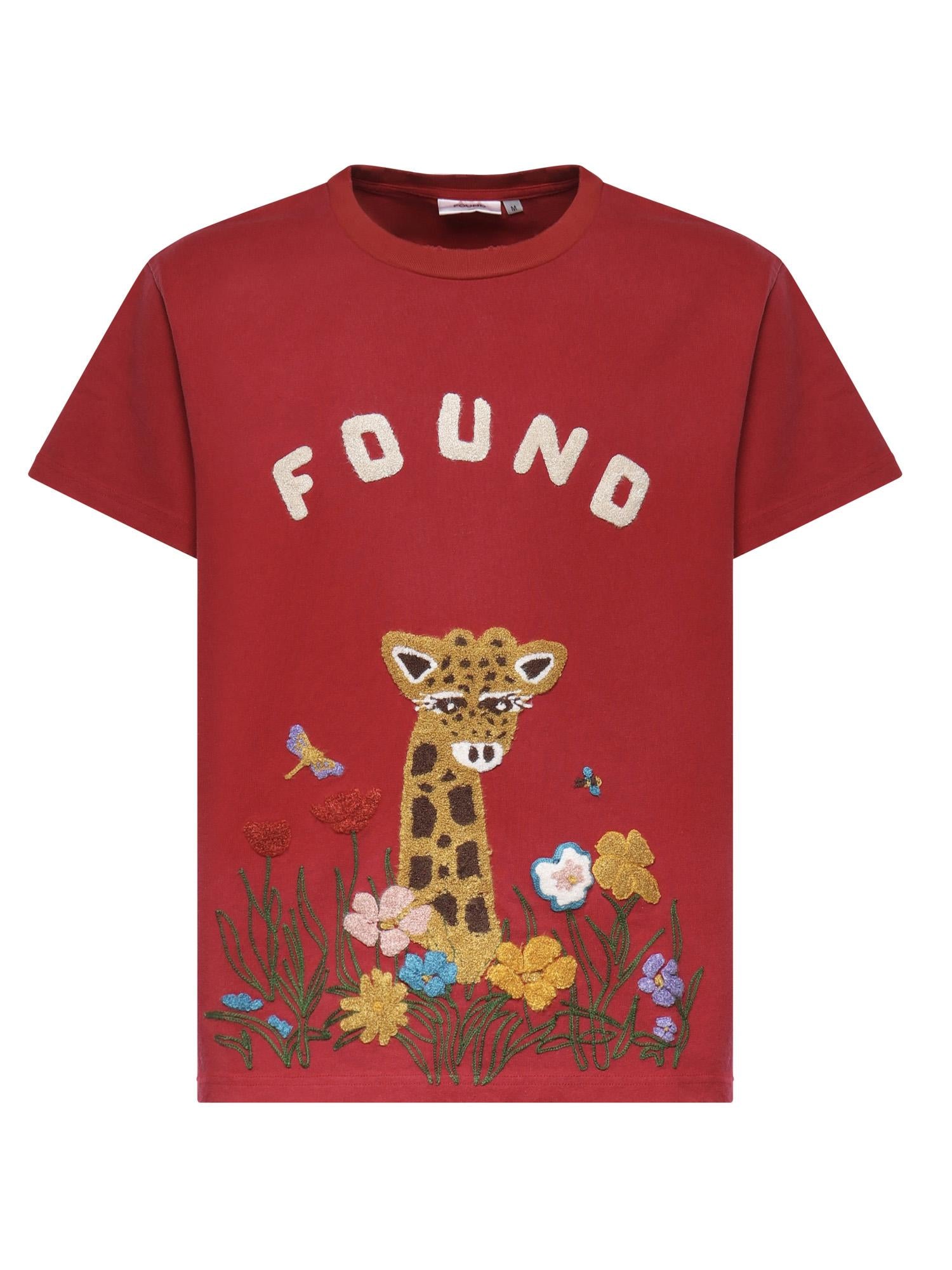 T-shirt con ricamo in cotone FOSS26TT09012 6343 FOUND 