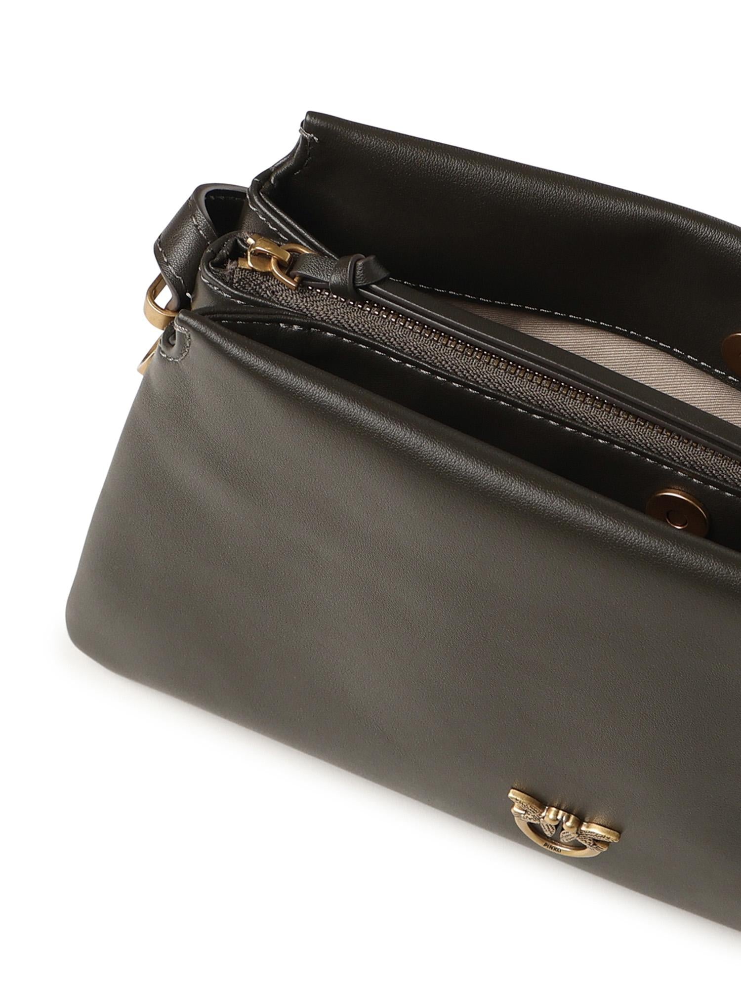 Borsa a tracolla Mini One, Two, Three Bag in pelle 105883 A0QOK35Q PINKO 