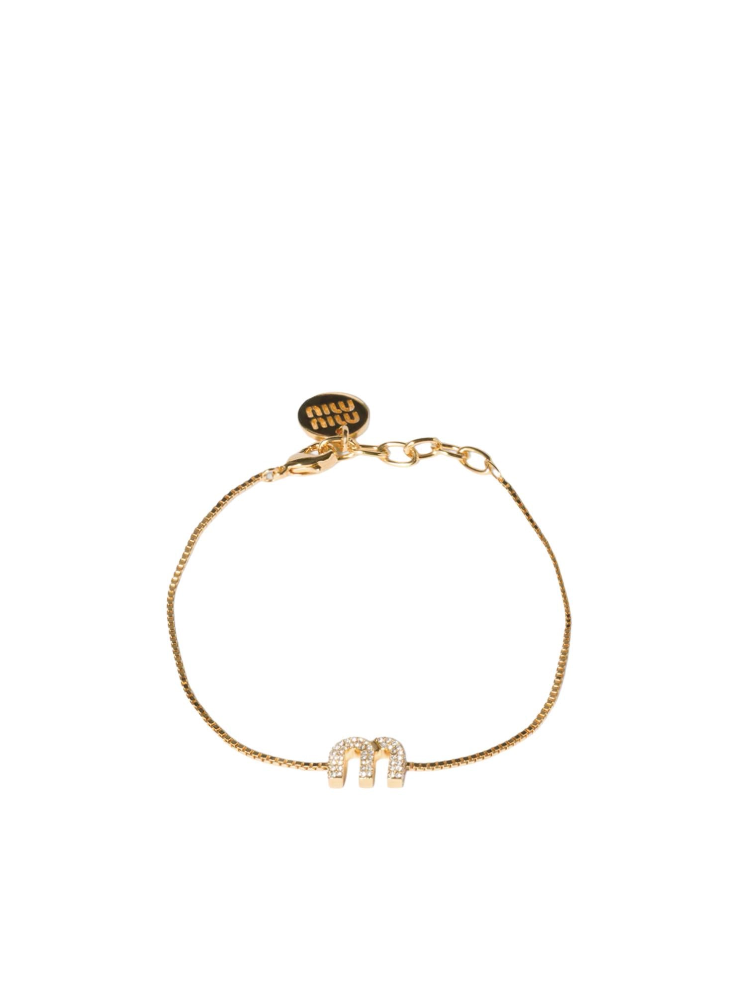 Bracciale in metallo con cristalli 5IB779 2DNCF0NXA MIU MIU 
