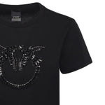 T-shirt logo Love Birds decorato 100535 A2RNZ99 PINKO 