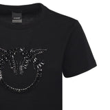 T-shirt logo Love Birds decorato 100535 A2RNZ99 PINKO 