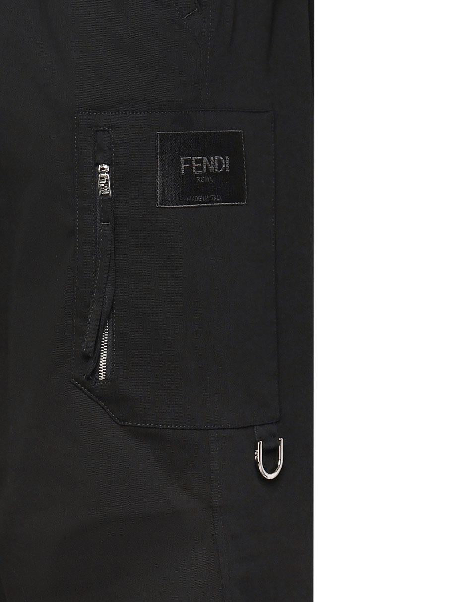 Pantaloni cargo con fondo elastico FB0960 AQMVF0QA1 FENDI 