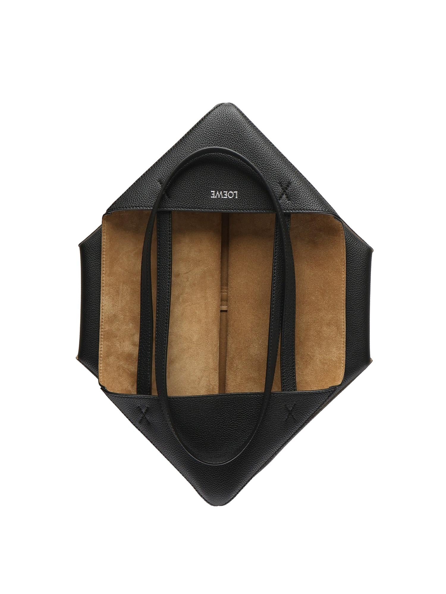 Borsa Tote Puzzle Fold media in pelle di vitello A779PEWX04 1100 LOEWE 