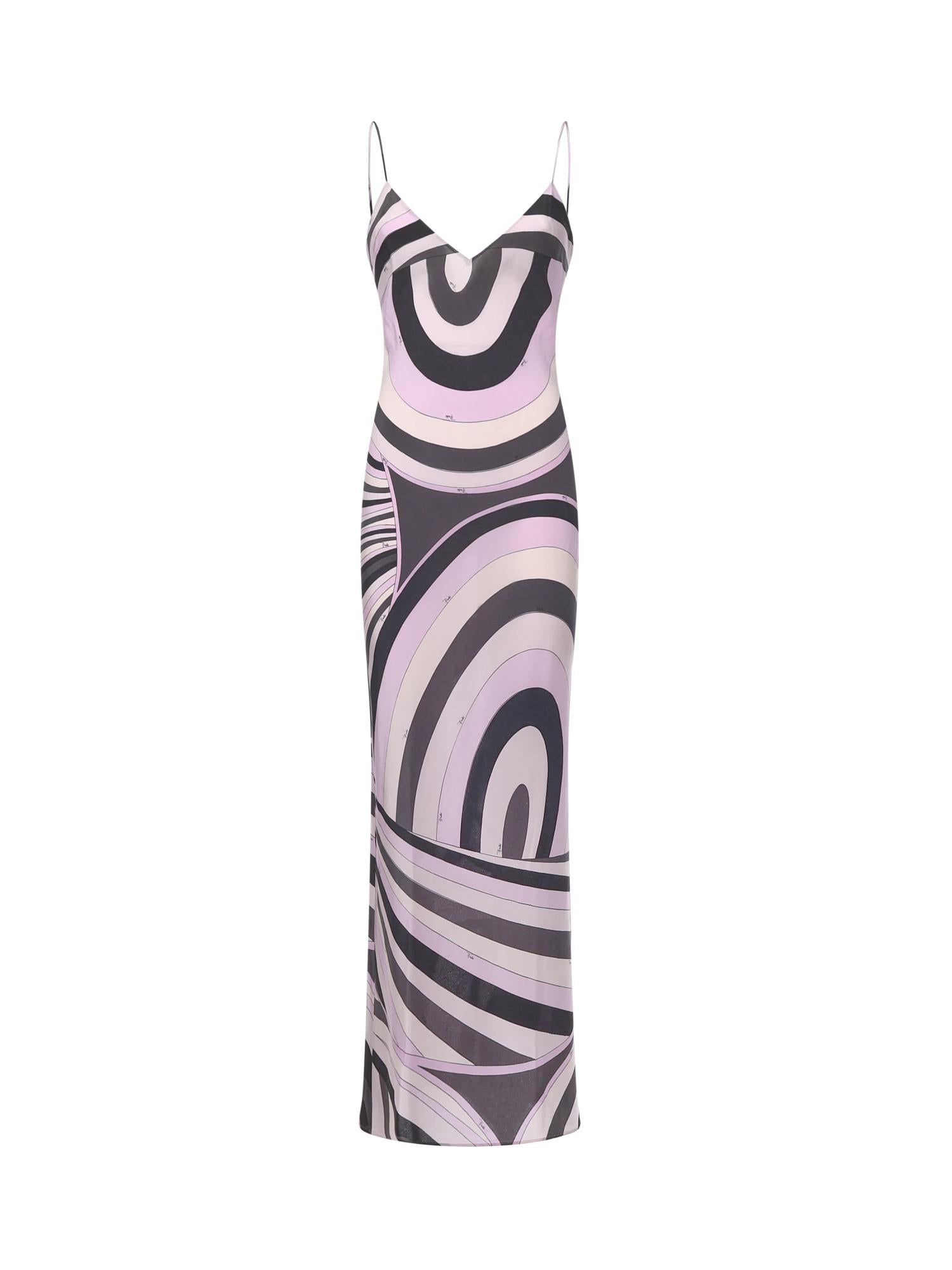 Abito in seta con stampa Iride 5URI26 5U753010 PUCCI 