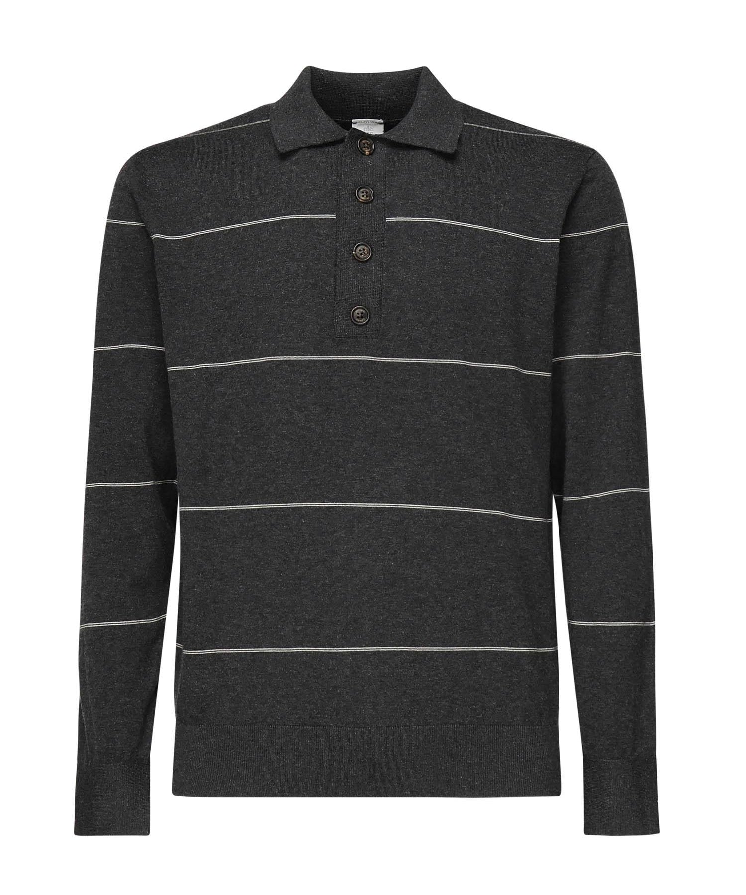 Polo maniche lunghe a righe L76POLL12MAG0L031 22-02 ELEVENTY 