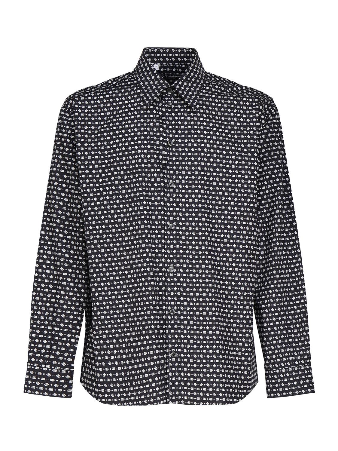 Camicia in cotone micro logo G5IT7T HS5QCHNXLA DOLCE & GABBANA 