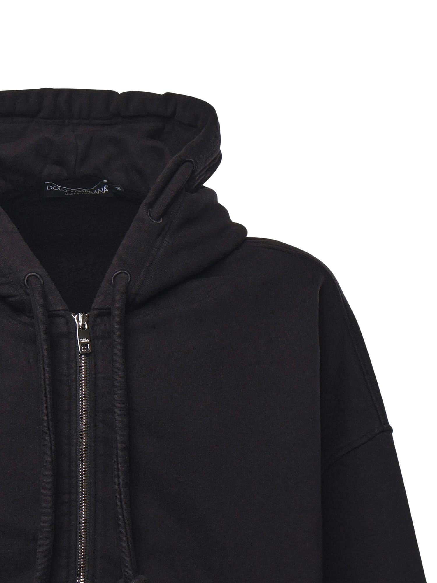 Felpa con zip in cotone G9BVJT G7PLAN0000 DOLCE & GABBANA 
