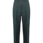 Pantaloni Niklas in fresco lana<BR/> NIKLAS VERDE SCURO GIULIANO GALIANO 