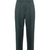Pantaloni Niklas in fresco lana<BR/> NIKLAS VERDE SCURO GIULIANO GALIANO 