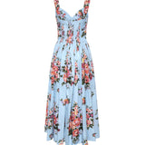 Abito bustier in cotone con stampa floreale F6TTHT HS5UUHC5ZO DOLCE & GABBANA 