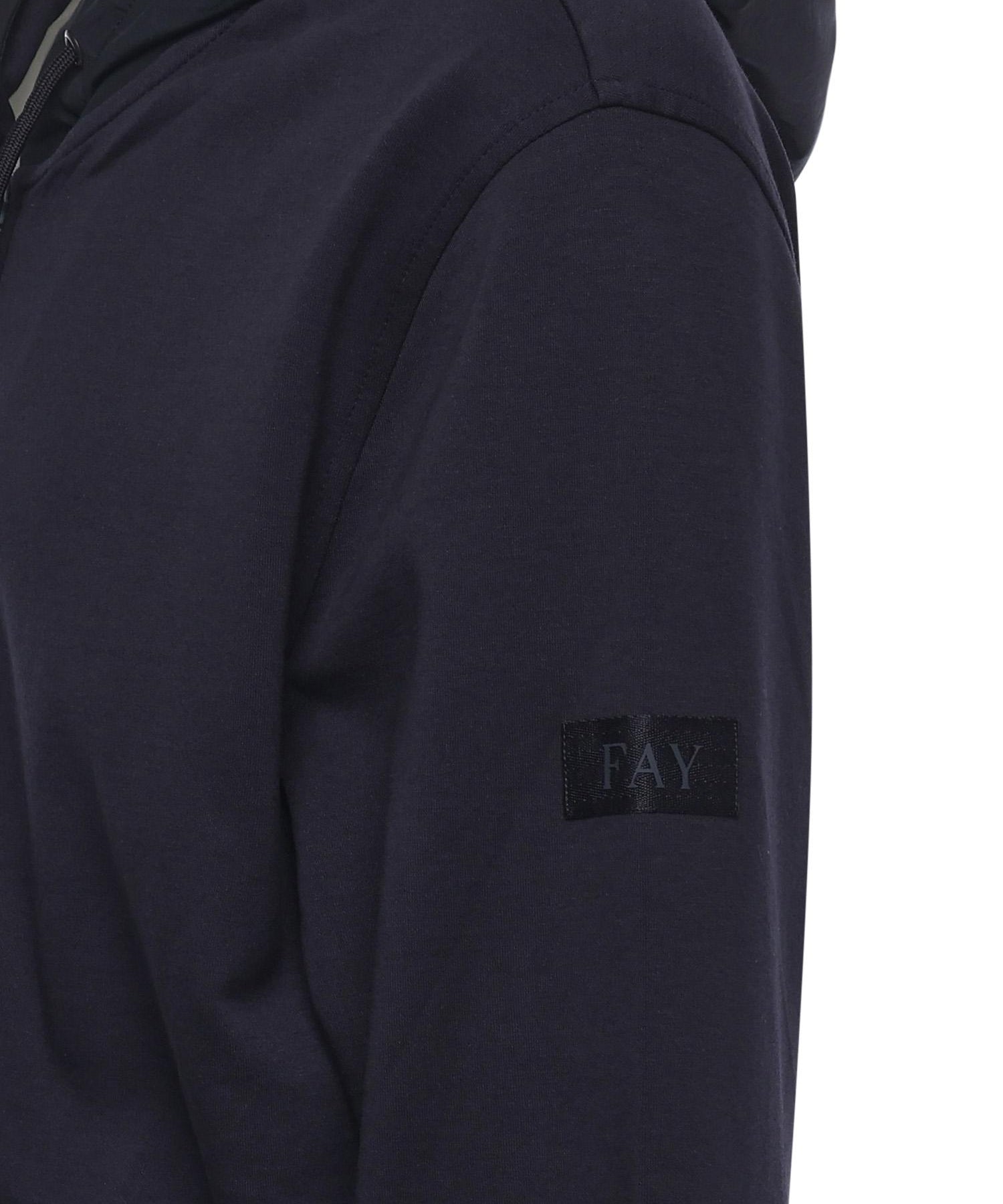 Felpa in cotone con zip NJMB5501460WZG U806 FAY 