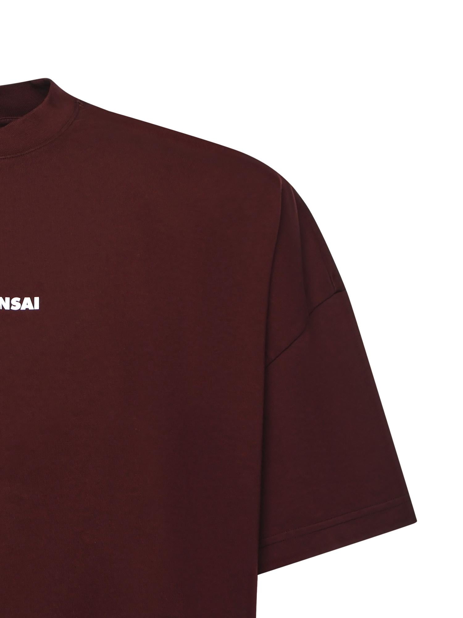 T-shirt in cotone con logo TS001001 RED BONSAI 