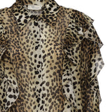 Camicia in georgette stampata con volant 2C354A M9905 BLUMARINE 
