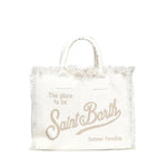 Borsa Vanity in canvas con frange VANI001 08246L MC2 SAINT BARTH 