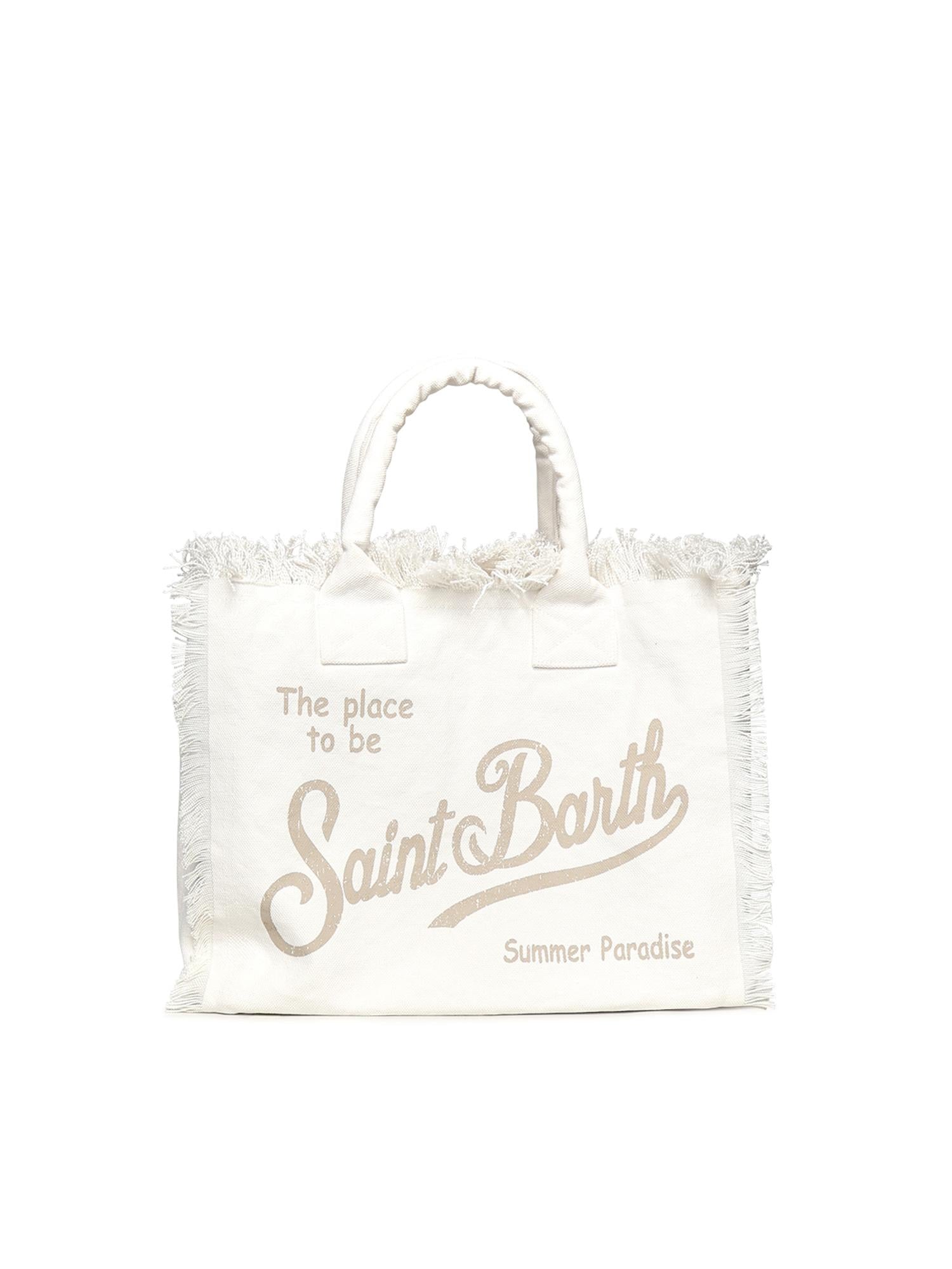 Borsa Vanity in canvas con frange VANI001 08246L MC2 SAINT BARTH 